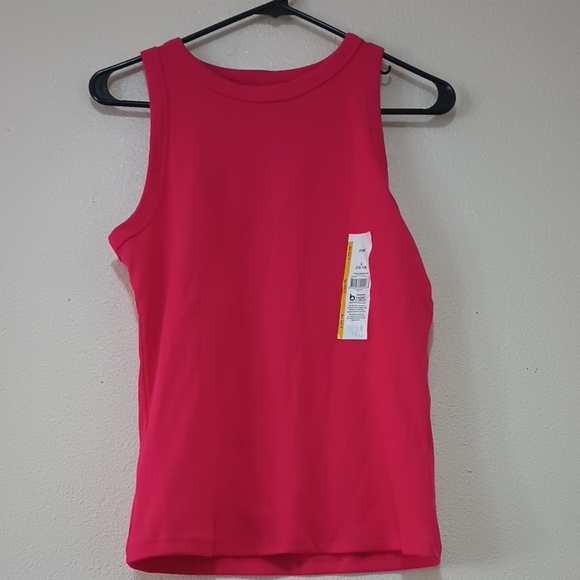 Time and Tru Tops - Time and Tru Bright Pink Sleeveless Tank Top